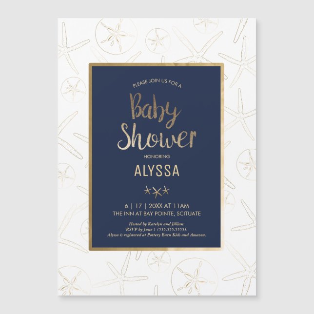 Baby Shower Invitation - Beach, Nautical (Front)