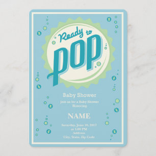 Baby Shower Invitation (Boy) - Ready to Pop