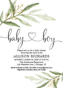 Baby Boy Shower Invitations Zazzle