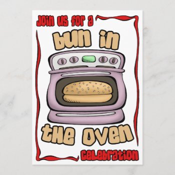 Baby Shower Invitation: Bun In The Oven 105 Invitation by nopolymon at Zazzle