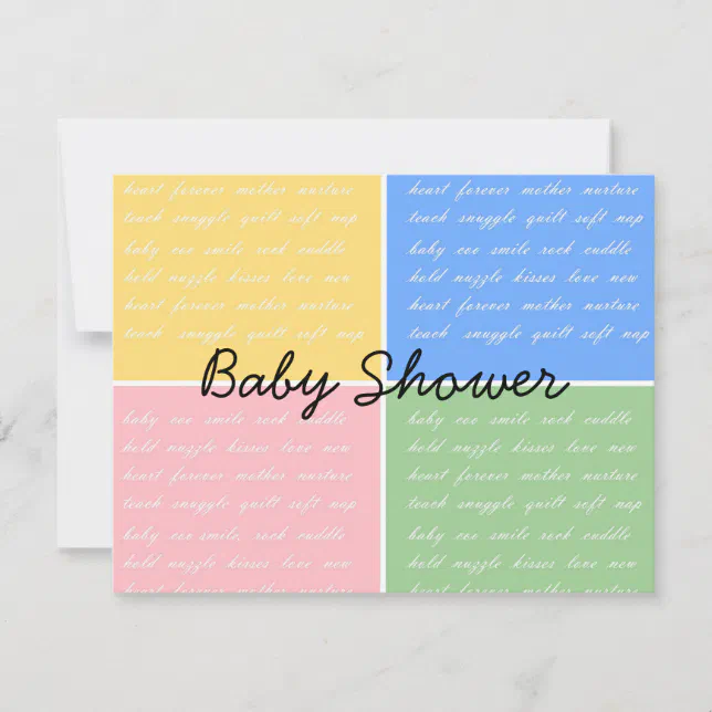 Baby Shower Invitation - color block baby joy | Zazzle
