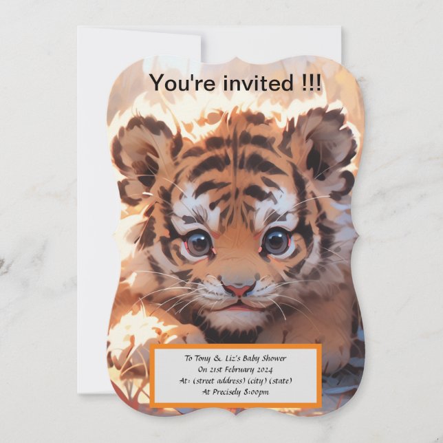 Baby shower invitation cute (Front)