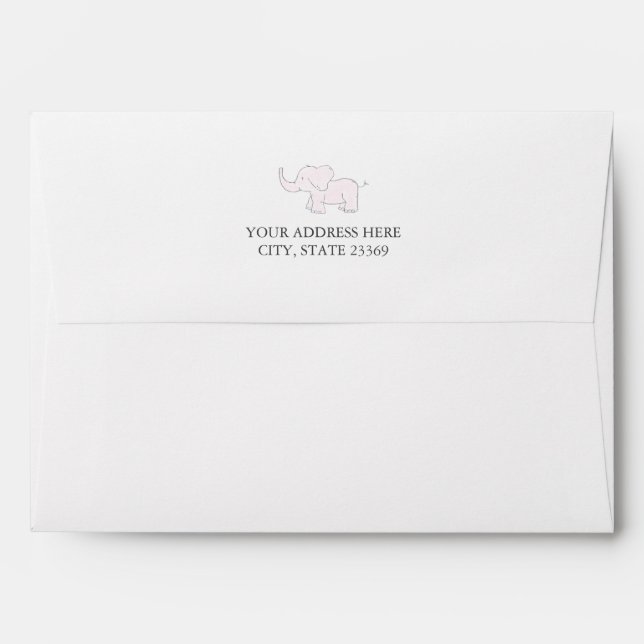 Baby Shower Invitation envelopes - Girl (Back (Top Flap))