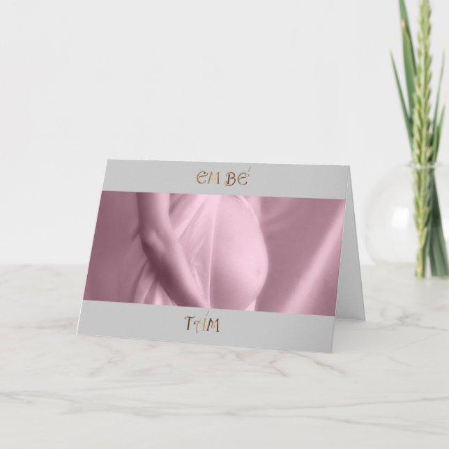 Baby shower invitation Expecting a baby VIETNAMESE (Front)