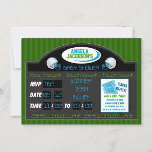 Baby Shower Invitation Football Sports Scoreboard