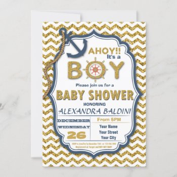 Baby Shower Invitation For A Boy by NellysPrint at Zazzle