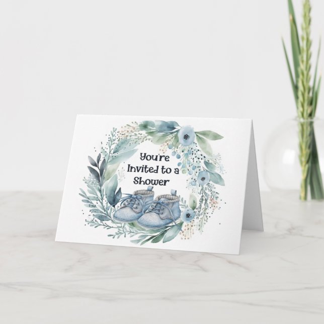 Baby Shower Invitation for a Boy (Front)