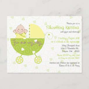 Baby Shower Invitation for Gender Unknown Carriage