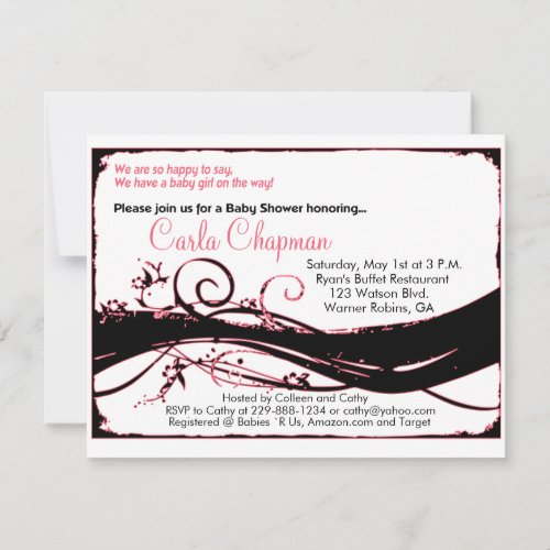 Baby Shower Invitation for Girl