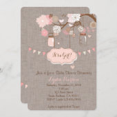 Baby Shower Invitation for Girl With Mason Jar (Front/Back)