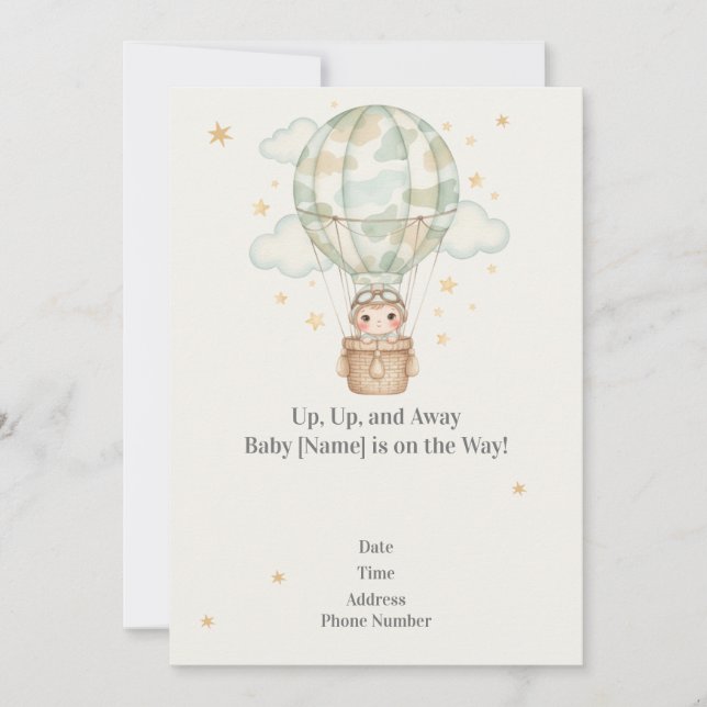Baby Shower Invitation for Military Families  (Front)