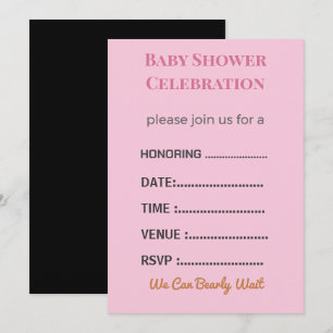 Baby Shower Invitation Gender Reveal Modern