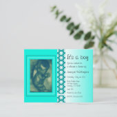 Baby Shower Invitation Green Ultrasound (Standing Front)