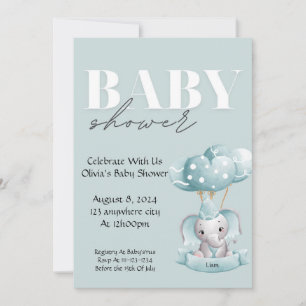 BABY SHOWER INVITATION IN BLUE COLOR