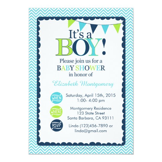 It's A Boy Baby Shower Invitations 4