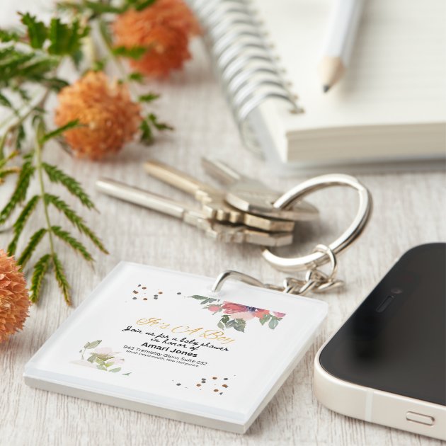 Baby Shower Invitation Keychain