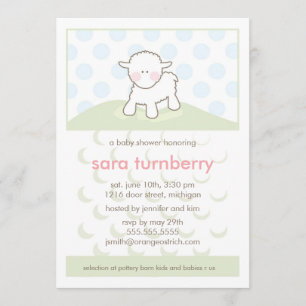 Baby Shower Invitation - Little Lamb