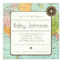 travel baby shower invitations