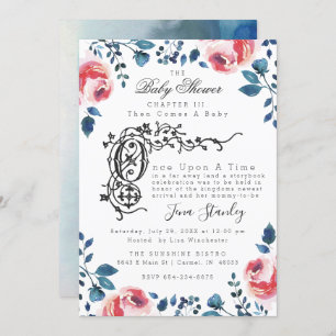 BABY SHOWER INVITATION Modern Floral Storybook