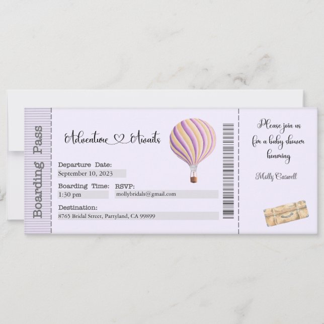 Baby Shower Invitation, Mom to Be Invitation (Front)