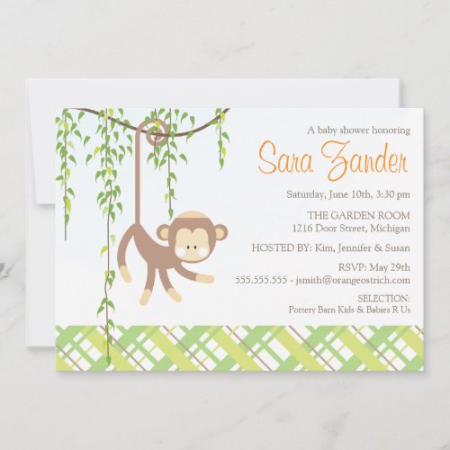 Baby Shower Invitation _ Monkey