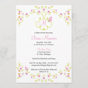 Baby Shower Invitation - Monogram