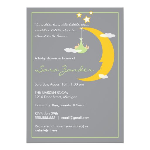 Moon And Stars Baby Shower Invitations 9