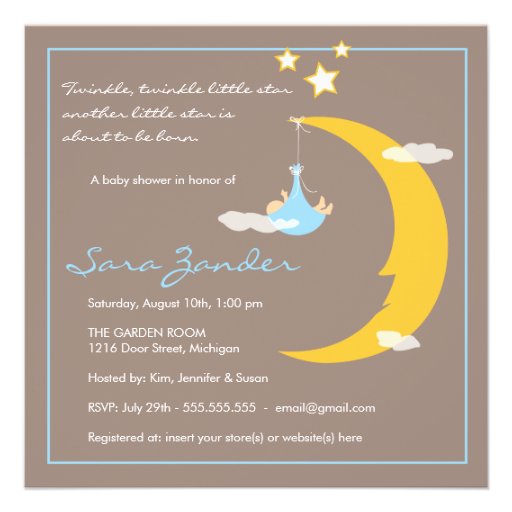 Moon And Stars Baby Shower Invitations 5