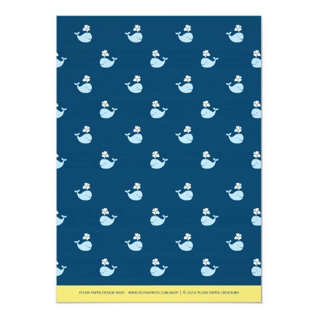 Baby Shower Invitation | Nautical Preppy Whale