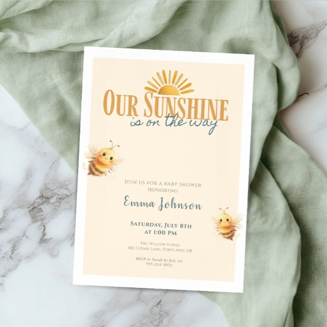 Baby Shower Invitation Our Sunshine (Creator Uploaded)