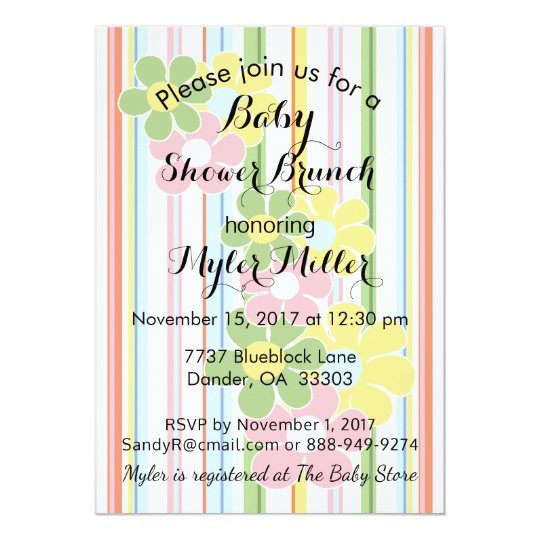 Baby Shower Invitation "Picnic Floral"