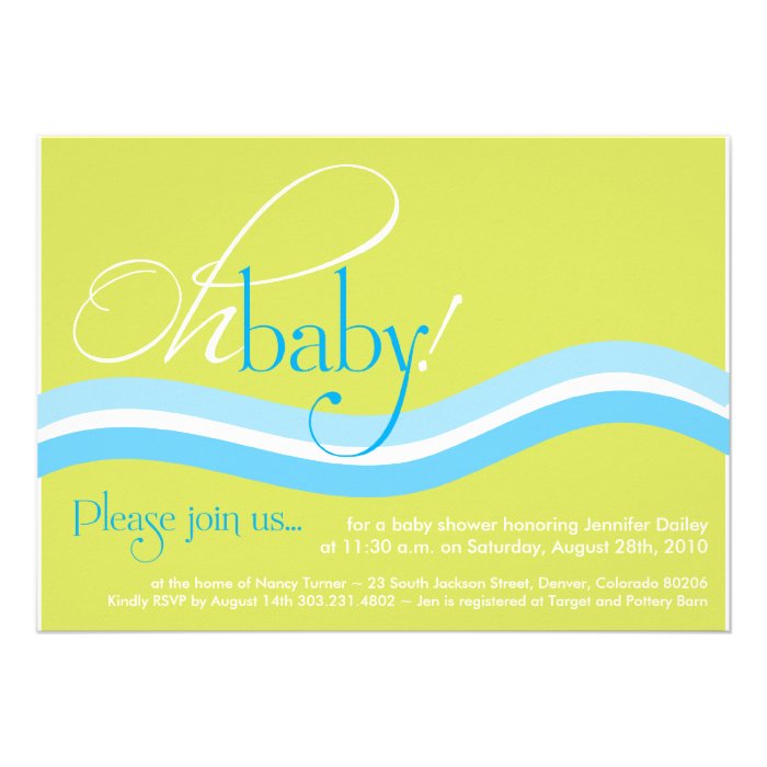 Baby Shower Invitation Retro Funky Unique