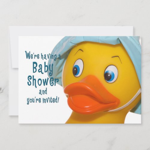 BABY SHOWER INVITATION _ RUBBER DUCK CLOSE_UP