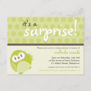 BABY SHOWER INVITATION :: surprise owl 2