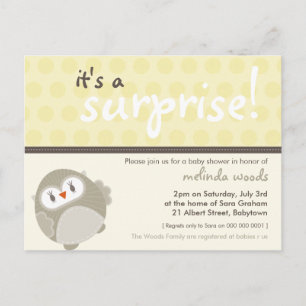 BABY SHOWER INVITATION :: surprise owl 8