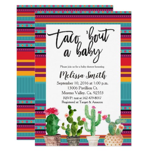 Baby Shower Invitation Taco Bout Baby
