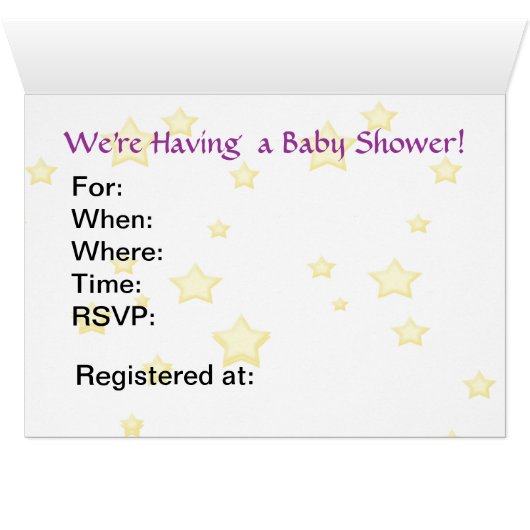 BABY SHOWER INVITATION TEMPLATE (Inside Horizontal (Bottom))