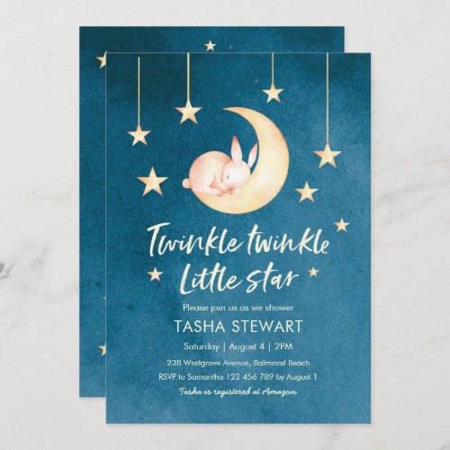 Baby Shower Invitation  Twinkle Little Star