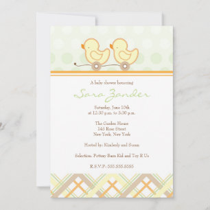Baby Shower Invitation - Twins