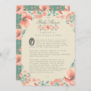 BABY SHOWER INVITATION Vintage Floral Storybook