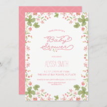 Baby Shower Invitation - Vintage Florals, Feminine