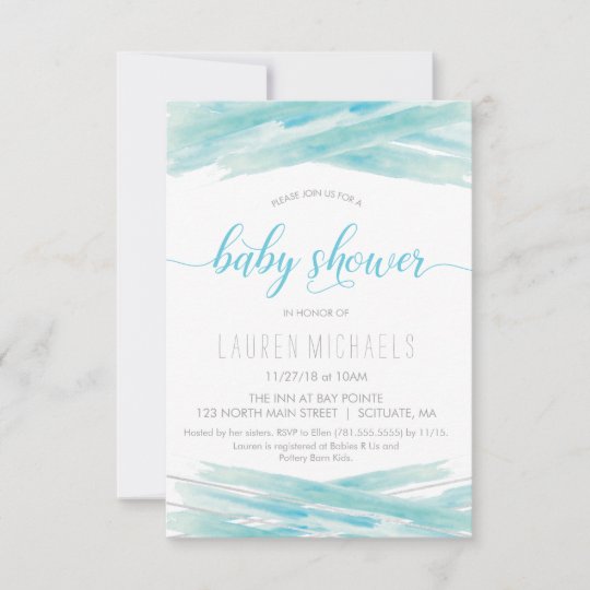 Baby Shower Invitation - Watercolor, Customize | Zazzle.com