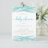Baby Shower Invitation - Watercolor, Customize (Standing Front)