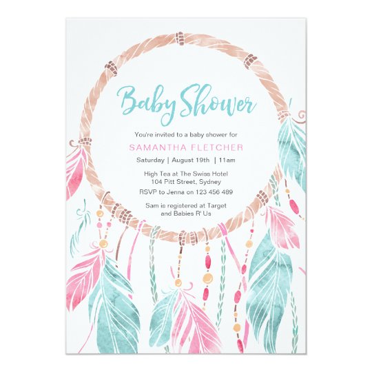 dream catcher baby shower banner