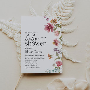 Baby Shower Invitation Watercolor Floral