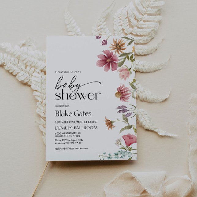 Baby Shower Invitation Watercolor Floral  (Creator Uploaded)