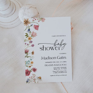 Baby Shower Invitation Wildflower