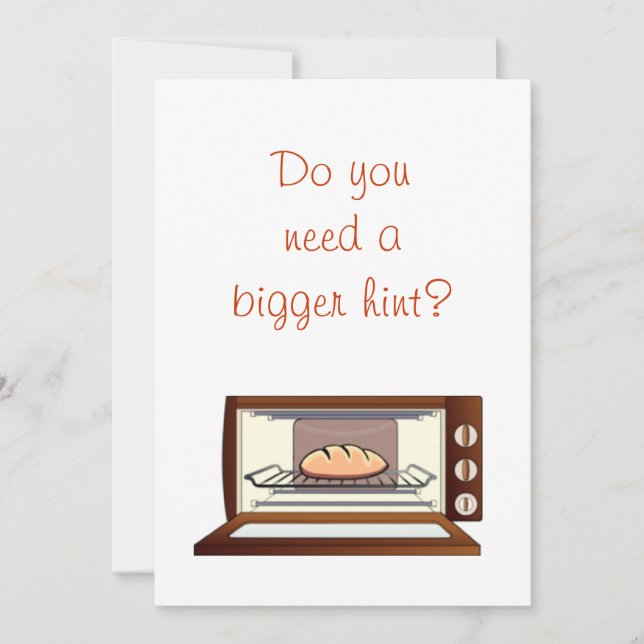 Baby Shower Invitation with bun in the oven (Front)