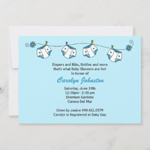 Baby Shower Invitation with Matching Envelopes