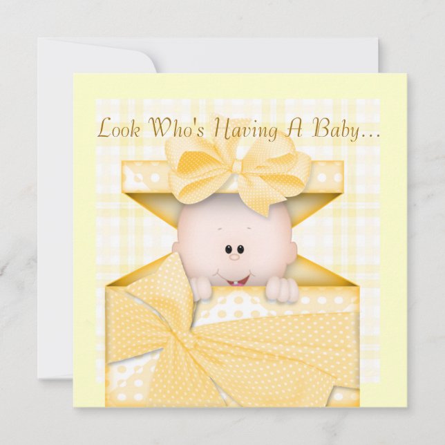 BABY SHOWER  INVITATION YELLOW (Front)